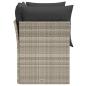 Preview: Gartensofa mit Kissen 2-Sitzer Hellgrau Poly Rattan
