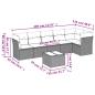 Preview: 7-tlg. Garten-Sofagarnitur mit Kissen Hellgrau Poly Rattan