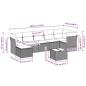 Preview: 8-tlg. Garten-Sofagarnitur mit Kissen Hellgrau Poly Rattan