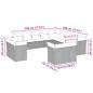 Preview: 13-tlg. Garten-Sofagarnitur mit Kissen Hellgrau Poly Rattan