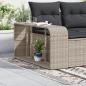 Preview: Outdoor-Rgale 2 Stk. Hellgrau Poly Rattan