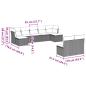 Preview: 9-tlg. Garten-Sofagarnitur mit Kissen Hellgrau Poly Rattan
