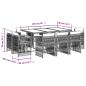 Preview: 11-tlg. Garten-Essgruppe mit Kissen Beigemischung Poly Rattan
