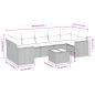 Preview: 8-tlg. Garten-Sofagarnitur mit Kissen Hellgrau Poly Rattan