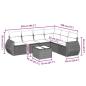 Preview: 7-tlg. Garten-Sofagarnitur mit Kissen Hellgrau Poly Rattan