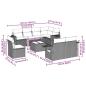 Preview: 9-tlg. Garten-Sofagarnitur mit Kissen Hellgrau Poly Rattan