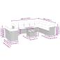Preview: 11-tlg. Garten-Sofagarnitur mit Kissen Hellgrau Poly Rattan