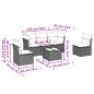 Preview: 6-tlg. Garten-Sofagarnitur mit Kissen Hellgrau Poly Rattan
