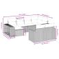 Preview: 10-tlg. Garten-Sofagarnitur mit Kissen Hellgrau Poly Rattan