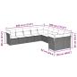 Preview: 10-tlg. Garten-Sofagarnitur mit Kissen Hellgrau Poly Rattan