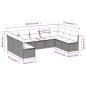 Preview: 9-tlg. Garten-Sofagarnitur mit Kissen Hellgrau Poly Rattan
