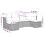 Preview: 6-tlg. Garten-Sofagarnitur mit Kissen Hellgrau Poly Rattan