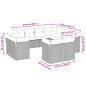 Preview: 11-tlg. Garten-Sofagarnitur mit Kissen Hellgrau Poly Rattan