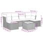 Preview: 7-tlg. Garten-Sofagarnitur mit Kissen Hellgrau Poly Rattan