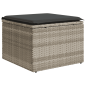Preview: 4-tlg. Garten-Sofagarnitur mit Kissen Hellgrau Poly Rattan