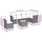 Preview: 7-tlg. Garten-Sofagarnitur mit Kissen Hellgrau Poly Rattan