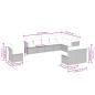 Preview: 10-tlg. Garten-Sofagarnitur mit Kissen Hellgrau Poly Rattan