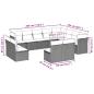 Preview: 12-tlg. Garten-Sofagarnitur mit Kissen Hellgrau Poly Rattan