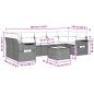 Preview: 8-tlg. Garten-Sofagarnitur mit Kissen Hellgrau Poly Rattan