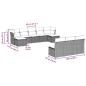 Preview: 10-tlg. Garten-Sofagarnitur mit Kissen Hellgrau Poly Rattan