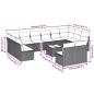 Preview: 13-tlg. Garten-Sofagarnitur mit Kissen Hellgrau Poly Rattan