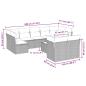 Preview: 10-tlg. Garten-Sofagarnitur mit Kissen Hellgrau Poly Rattan