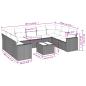Preview: 10-tlg. Garten-Sofagarnitur mit Kissen Hellgrau Poly Rattan
