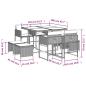 Preview: 9-tlg. Garten-Essgruppe mit Kissen Braun Poly Rattan