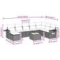 Preview: 9-tlg. Garten-Sofagarnitur mit Kissen Hellgrau Poly Rattan
