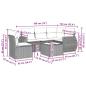 Preview: 6-tlg. Garten-Sofagarnitur mit Kissen Hellgrau Poly Rattan