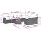 Preview: 10-tlg. Garten-Sofagarnitur mit Kissen Hellgrau Poly Rattan