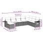 Preview: 8-tlg. Garten-Sofagarnitur mit Kissen Hellgrau Poly Rattan