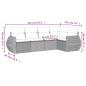 Preview: 5-tlg. Garten-Sofagarnitur mit Kissen Hellgrau Poly Rattan