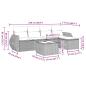 Preview: 6-tlg. Garten-Sofagarnitur mit Kissen Hellgrau Poly Rattan