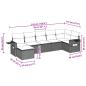 Preview: 7-tlg. Garten-Sofagarnitur mit Kissen Hellgrau Poly Rattan