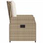 Preview: Gartensessel 2 Stk. Verstellbar Beige Poly Rattan