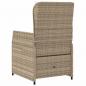 Preview: Gartensessel 2 Stk. Verstellbar Beige Poly Rattan