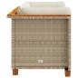 Preview: Garten-Ecksofas mit Kissen 2 Stk. Beige Poly Rattan