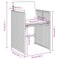 Preview: ARDEBO.de - Gartenstühle mit Kissen 4 Stk. Grau Poly Rattan