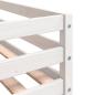 Preview: Etagenbett mit Vorhängen Weiß & Schwarz 80x200 cm Kiefernholz