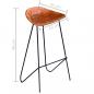 Preview: Barhocker 4 Stk. Braun Echtleder