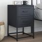 Preview: ARDEBO.de - Nachttisch Anthrazit 36x39x60,5 cm Stahl