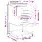 Preview: Nachttisch Anthrazit 36x39x60,5 cm Stahl