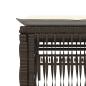 Preview: Sonnenliege mit Auflage Braun Poly Rattan