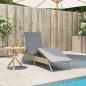 Preview: Sonnenliege mit Auflage Beige Poly Rattan