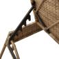 Preview: Sonnenliege mit Auflage Beige Poly Rattan