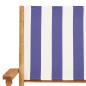 Preview: 3-tlg. Bistro-Set Blau und Weiß Stoff und Massivholz