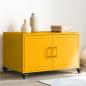 Preview: ARDEBO.de - Couchtisch Senfgelb 68x50x43,5 cm Stahl