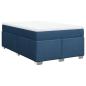 Preview: Boxspringbett mit Matratze Blau 120x190 cm Stoff