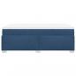 Preview: Boxspringbett mit Matratze Blau 120x200 cm Stoff